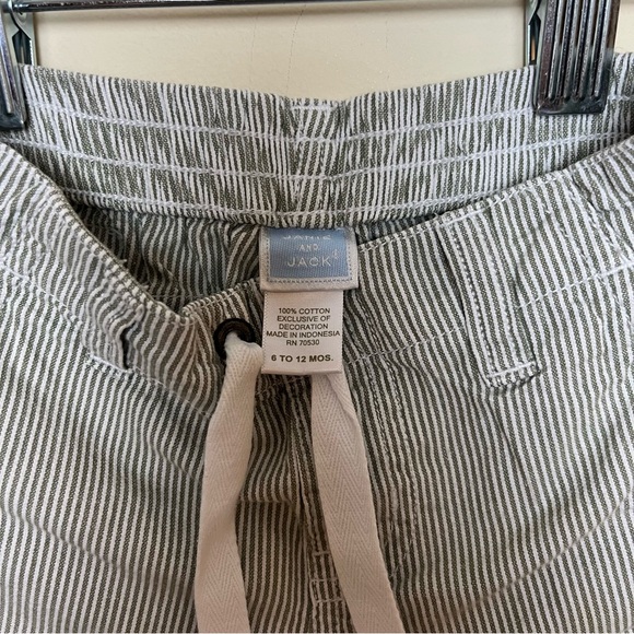 Janie and Jack, Striped Cotton Roll-Up Pant, Size 6-12 Months - Picture 5 of 5